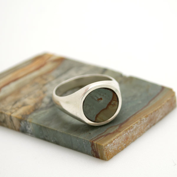 lunar ring : landscape jasper : sz 7