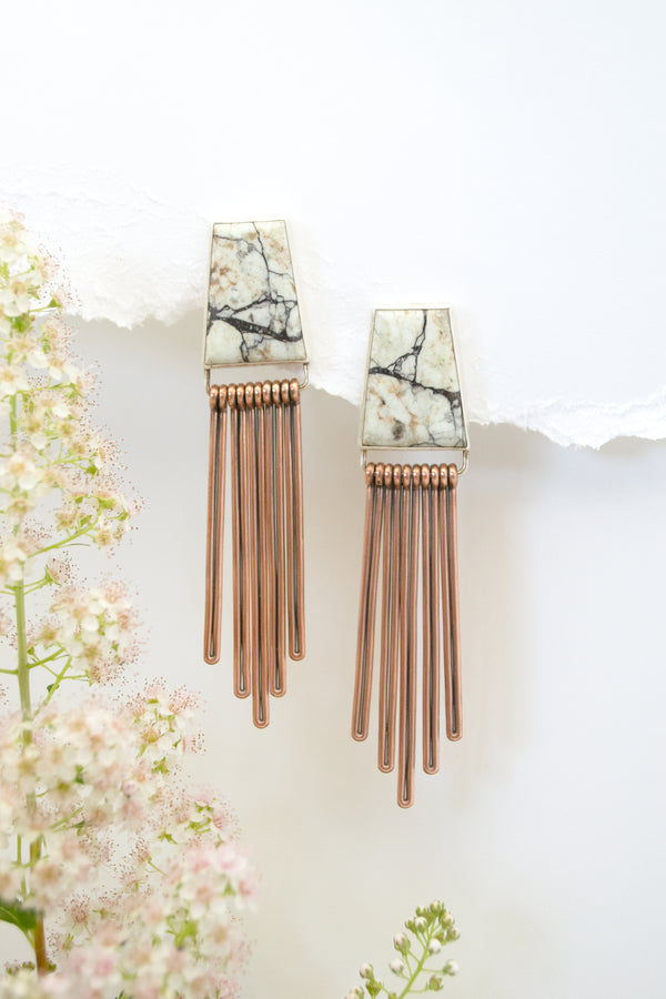 pine needle drops with variscite