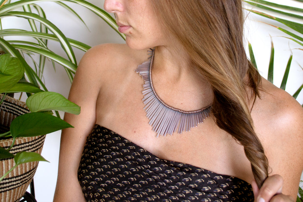 pine needle necklace : L