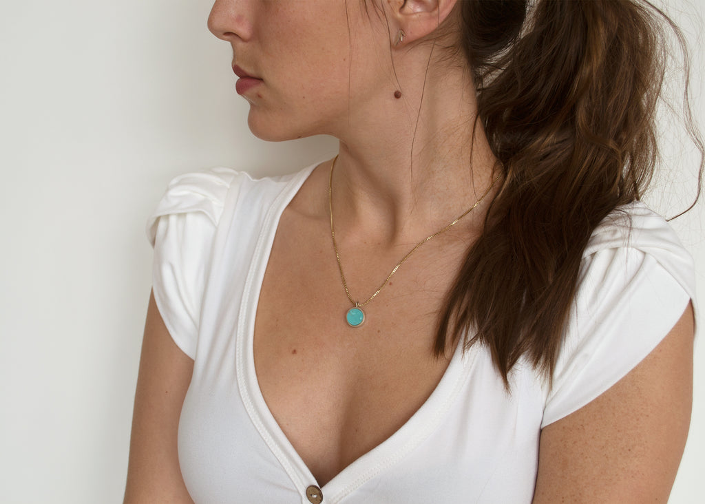 lunar necklace : baja california turquoise