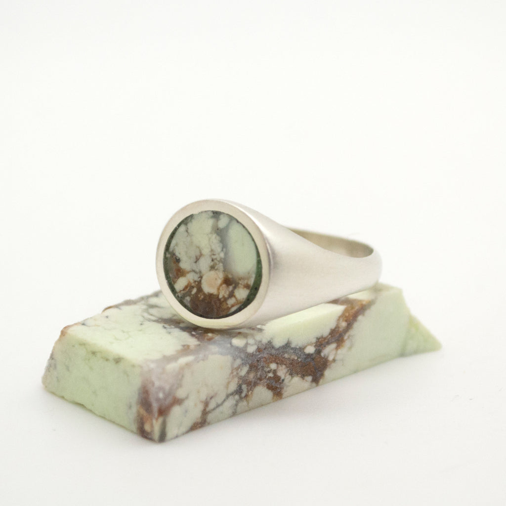 lunar ring : variscite : sz 9.5
