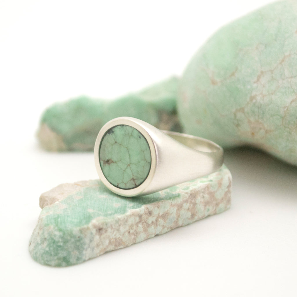 lunar ring : variscite : sz 7.5