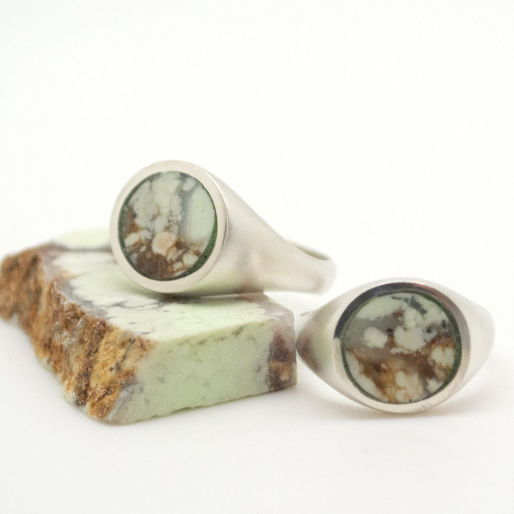 lunar ring : variscite : sz 9.5